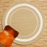 Elegant handmade round tufted rug Dubai, circular carpet for living room and bedroom, premium rugs UAE.