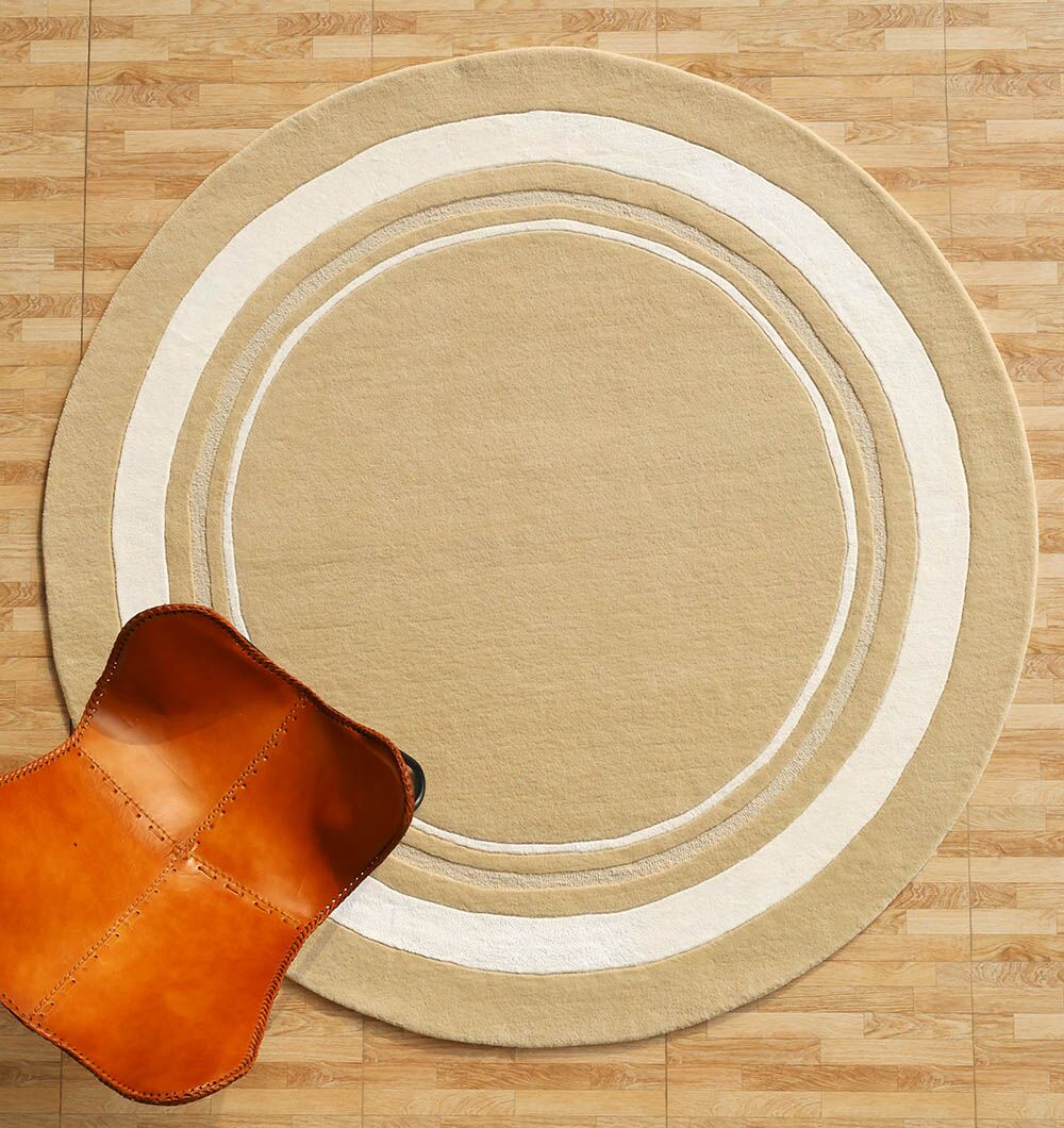 Handmade Rugs Dubai – Buy Tufted Round & Circular Rugs for Home UAE Elegant handmade round tufted rug Dubai, circular carpet for living room and bedroom, premium rugs UAE.