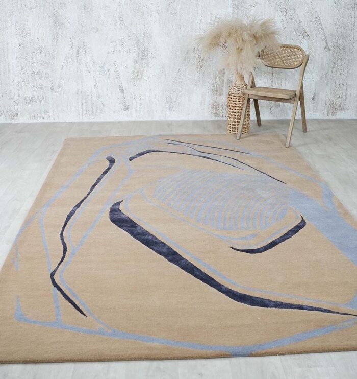 Handmade Dubai rug, big modern living room carpet, best tufted rugs UAE