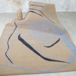 Handmade Dubai rug, big modern living room carpet, best tufted rugs UAE