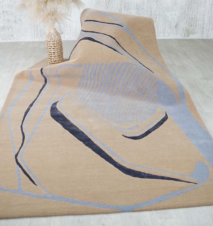 Handmade Dubai rug, big modern living room carpet, best tufted rugs UAE