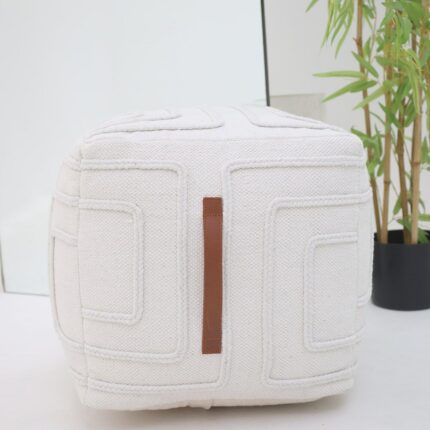 Chic modern pouf for living room, versatile foot stool and pouf seat by Ramsha Home UAE