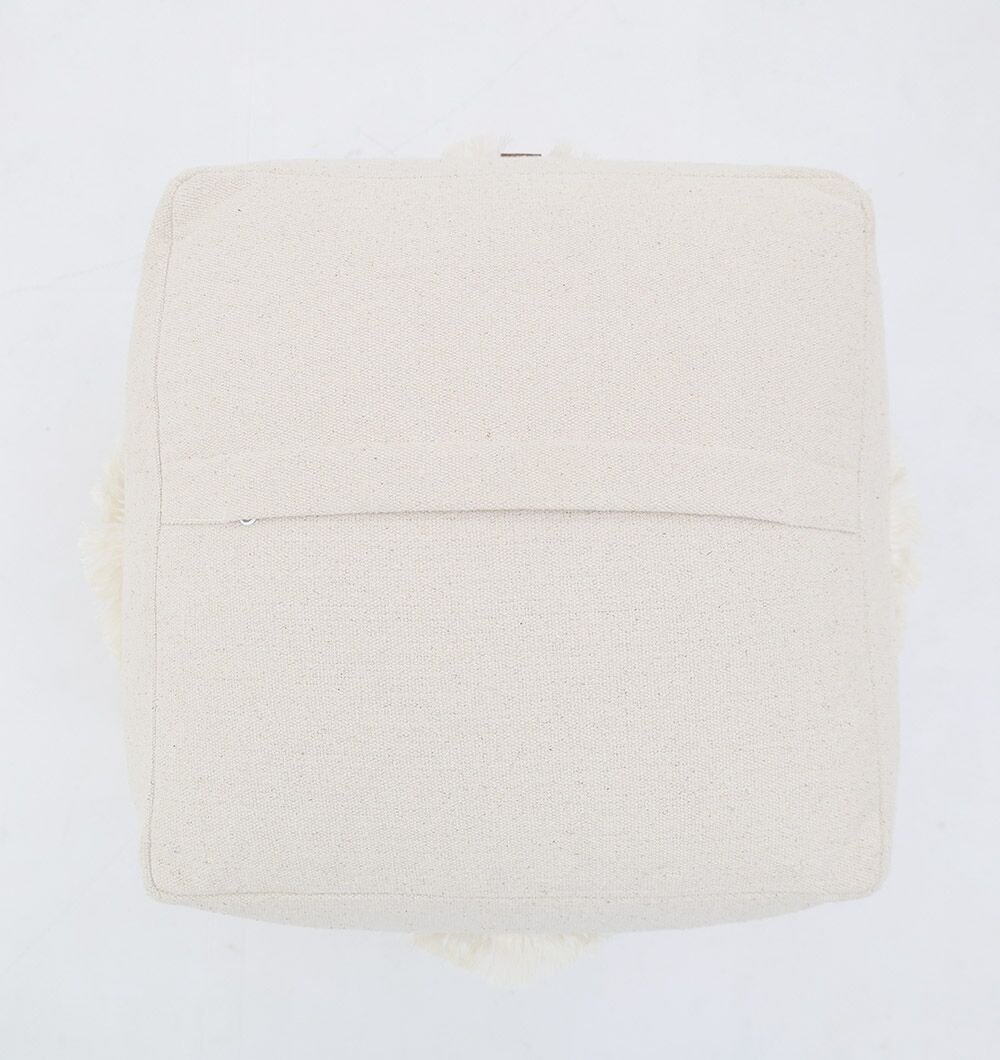 PF-166-1 Natural Color Decorative Pouf - PF-166 (40x40x40cm) - الصورة 4