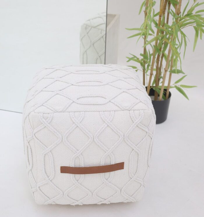 Comfortable modern pouf for living room, foot rest and pouf seat by Ramsha Home UAE