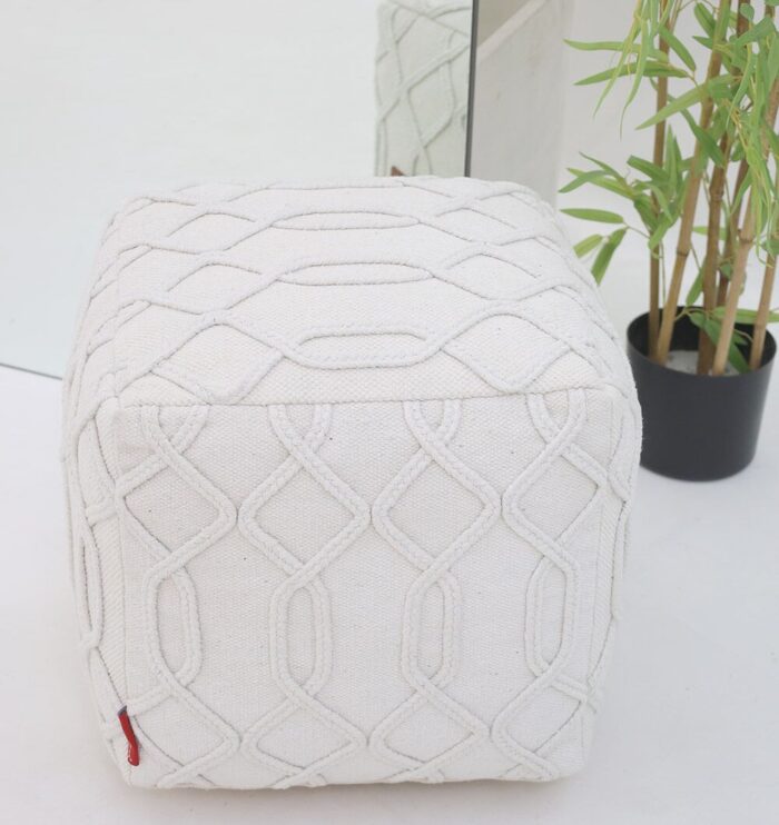 Comfortable modern pouf for living room, foot rest and pouf seat by Ramsha Home UAE
