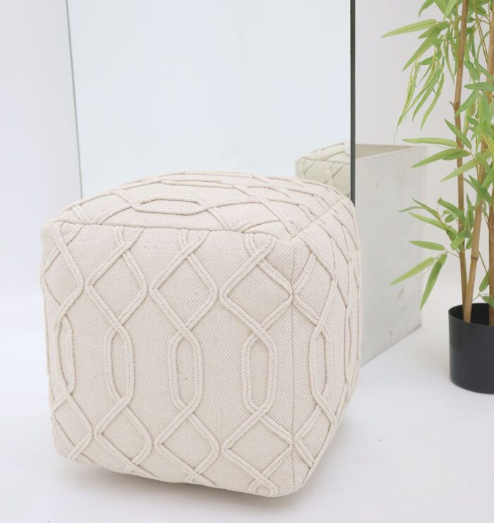 Contemporary living room pouf, multifunctional foot stool and pouf seat by Ramsha Home UAE