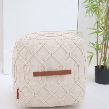 Contemporary living room pouf, multifunctional foot stool and pouf seat by Ramsha Home UAE