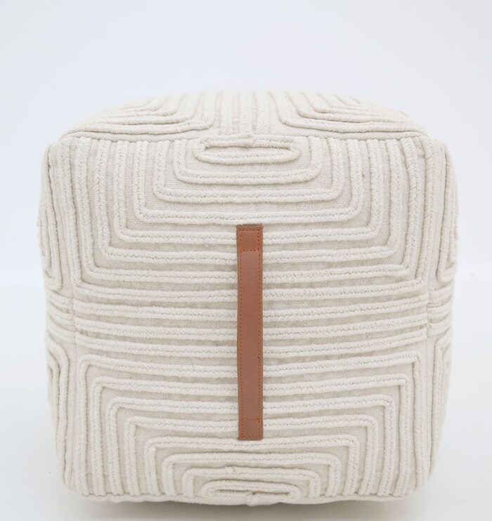 Modern pouf and foot stool from Ramsha Home UAE, ideal as a pouf seat and comfortable foot rest.