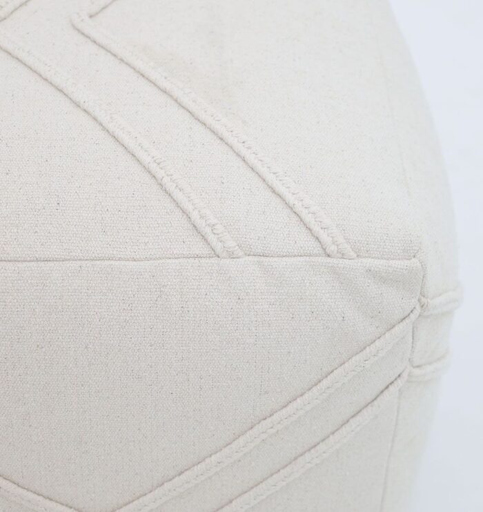⁦Natural Color Decorative Pouf - PF-172 (40x40x40cm)⁩ - الصورة ⁦2⁩