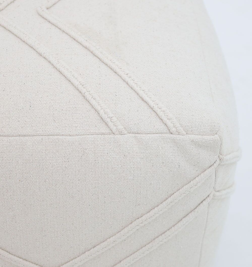 PF-172-2 Natural Color Decorative Pouf - PF-172 (40x40x40cm) - الصورة 2