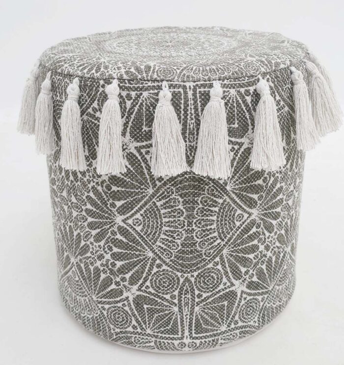 Modern pouf seat and foot rest from Ramsha Home UAE, ideal as a stylish pouf stool for home décor.