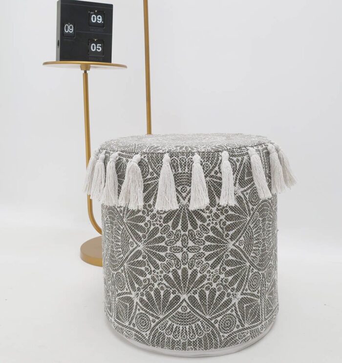 Modern pouf seat and foot rest from Ramsha Home UAE, ideal as a stylish pouf stool for home décor.