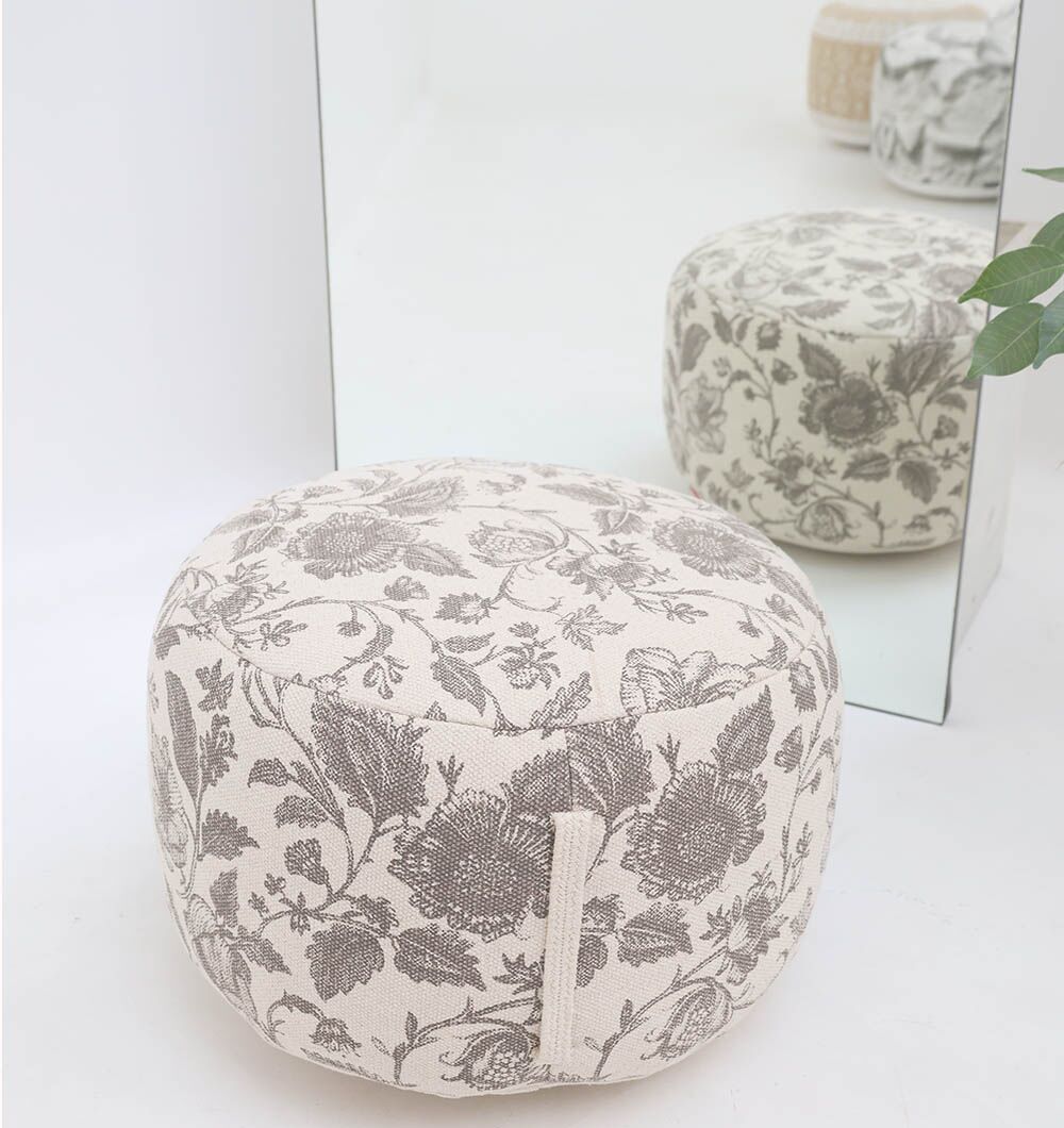 Stylish Modern Pouf & Foot Stool | Pouf Seat UAE – Ramsha Home Modern and stylish pouf from Ramsha Home UAE, usable as a pouf seat, foot stool, or foot rest.