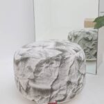 Stylish and modern pouf seat from Ramsha Home UAE, ideal as a foot stool and comfortable foot rest.
