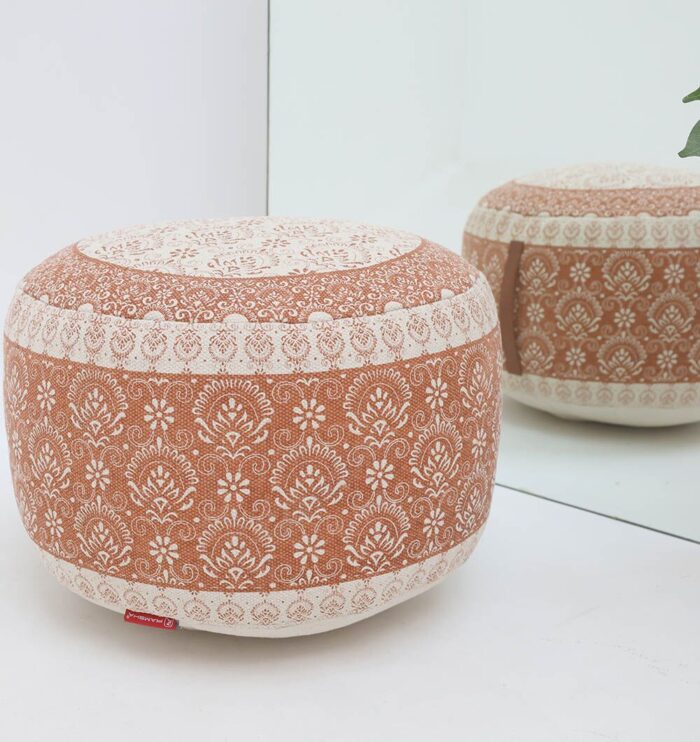 Comfortable modern pouf from Ramsha Home UAE, perfect as a foot stool, pouf seat, or foot rest for stylish homes.
