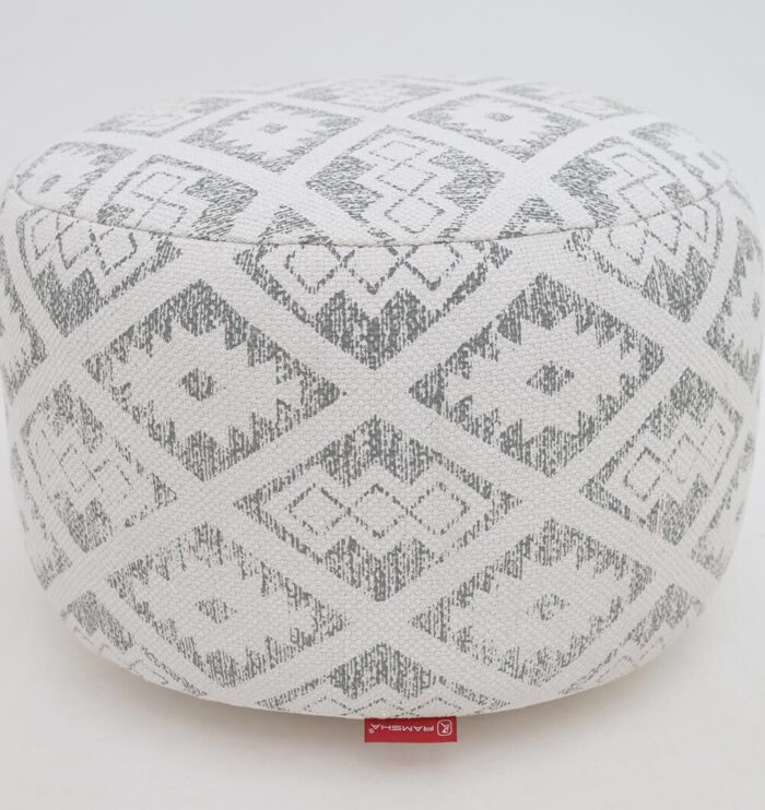 Stylish pouf seat and modern foot stool from Ramsha Home UAE, ideal as a pouf and foot rest for home décor.