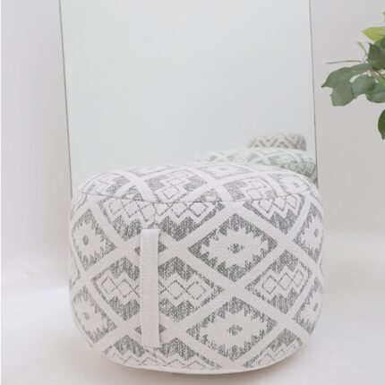 Stylish pouf seat and modern foot stool from Ramsha Home UAE, ideal as a pouf and foot rest for home décor.