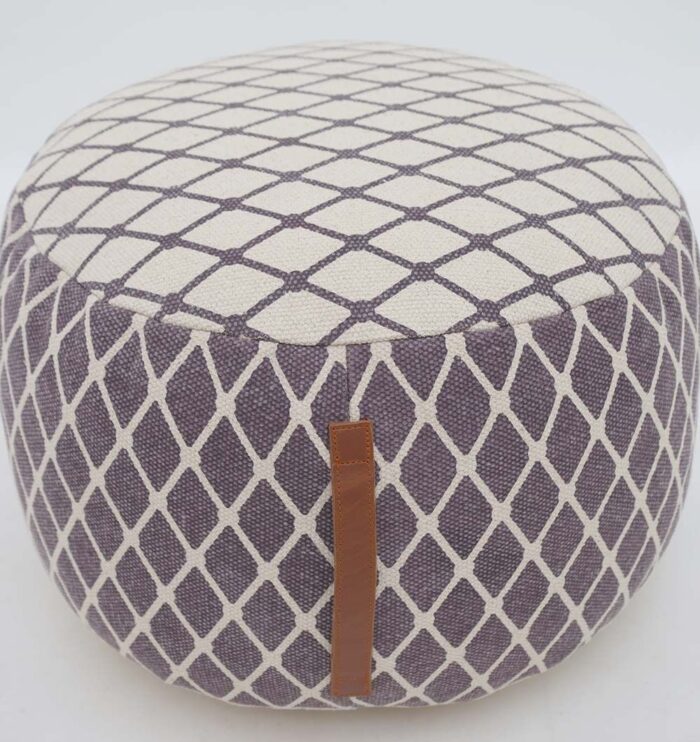 Modern pouf seat and foot stool from Ramsha Home, perfect as a stylish pouf and foot rest for living rooms in UAE.
