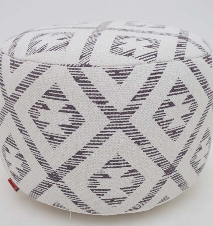 Contemporary pouf seat and foot stool, perfect as a modern foot rest for stylish homes in UAE.