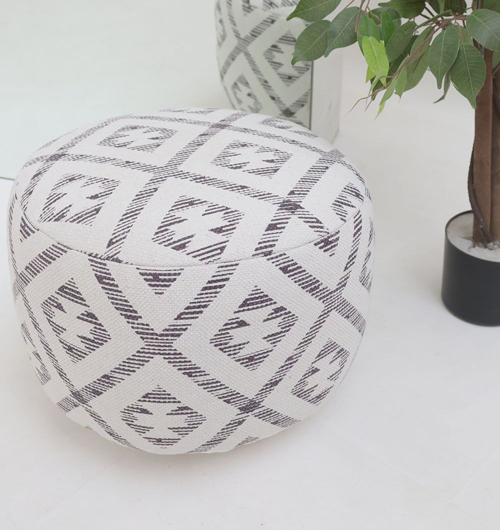 Contemporary Pouf Foot Rest and Pouf Seat in UAE Contemporary pouf seat and foot stool, perfect as a modern foot rest for stylish homes in UAE.