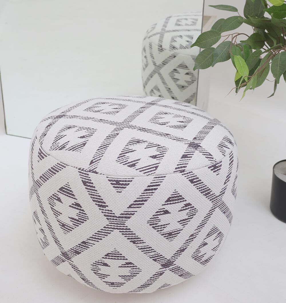 Contemporary Pouf Foot Rest and Pouf Seat in UAE Contemporary pouf seat and foot stool, perfect as a modern foot rest for stylish homes in UAE.