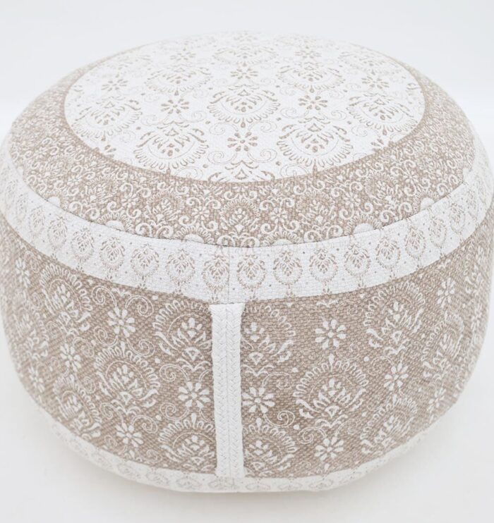 Chic modern pouf designed as a comfortable foot stool, pouf seat, and foot rest for homes in UAE.
