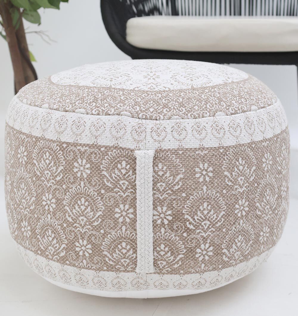 Chic Modern Pouf Foot Stool and Pouf Seat in UAE Chic modern pouf designed as a comfortable foot stool, pouf seat, and foot rest for homes in UAE.