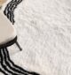 Luxurious plum fur rug with a soft shaggy texture, perfect as a living room carpet or bedroom rug in UAE homes.