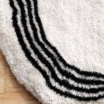 Luxurious plum fur rug with a soft shaggy texture, perfect as a living room carpet or bedroom rug in UAE homes.