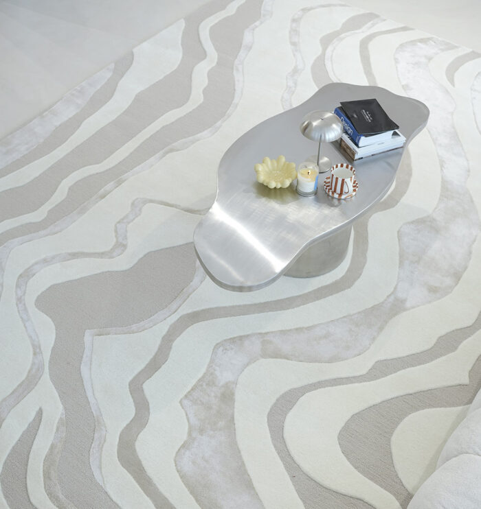 Close-up of multicolor handmade area rug HTWV-127 showing detailed weave and texture