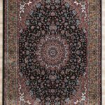 Machine-made rug with modern patterns, soft texture, and long-lasting durability for home décor.