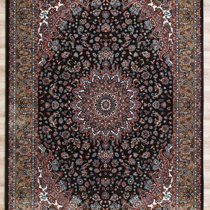 Machine-made rug with modern patterns, soft texture, and long-lasting durability for home décor.