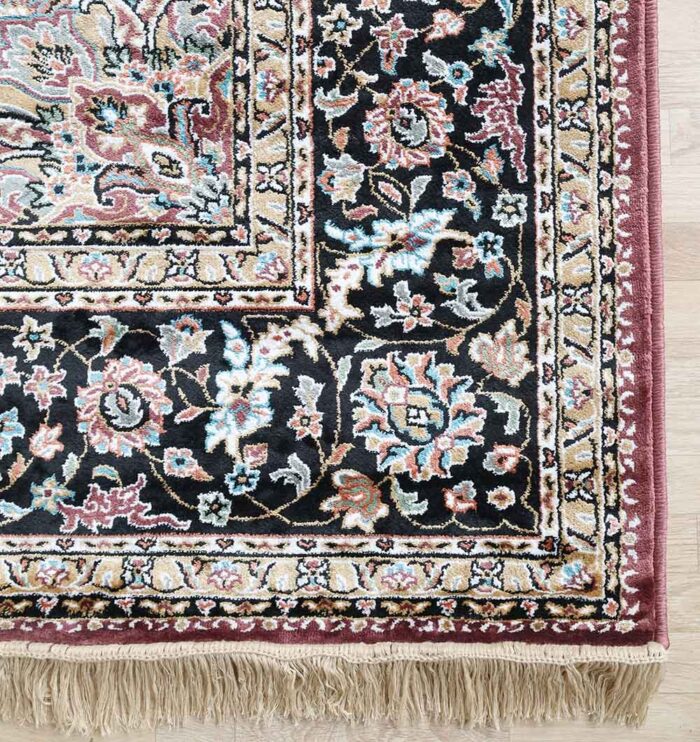 Machine-made rug featuring durable construction, stylish patterns, and easy-care design for modern homes.
