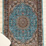 Durable machine-made rug with modern design, soft texture, and long-lasting quality for home décor.