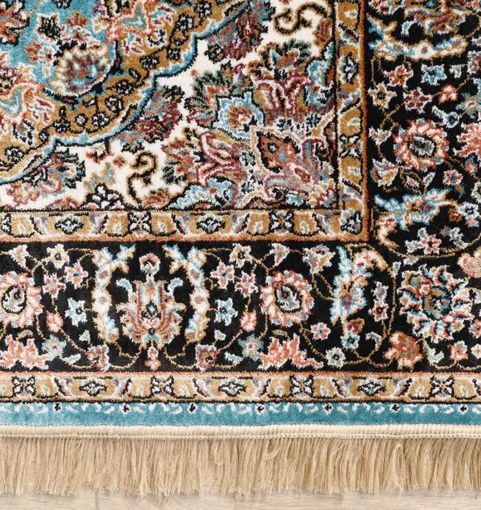 Machine-made rug featuring durable construction, stylish patterns, and easy-care design for modern homes.