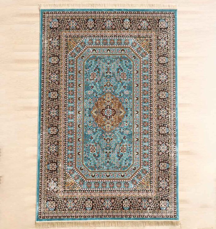 Machine-made rug featuring durable construction, stylish patterns, and easy-care design for modern homes.