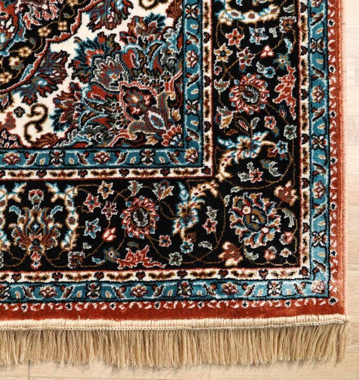 Machine-made rug featuring durable construction, stylish patterns, and easy-care design for modern homes.