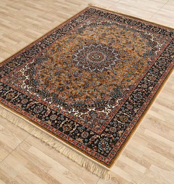 Machine-made rug featuring durable construction, stylish patterns, and easy-care design for modern homes.