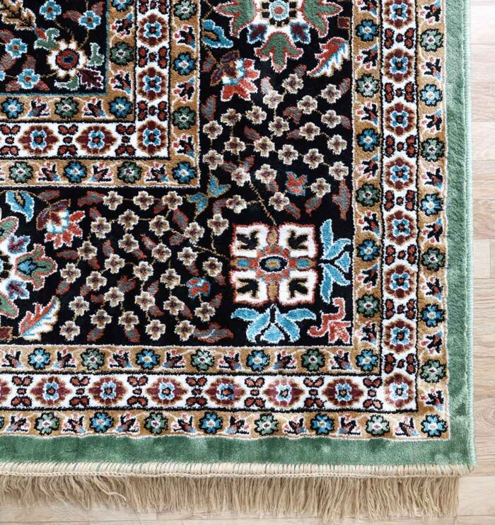Machine-made rug featuring durable construction, stylish patterns, and easy-care design for modern homes.