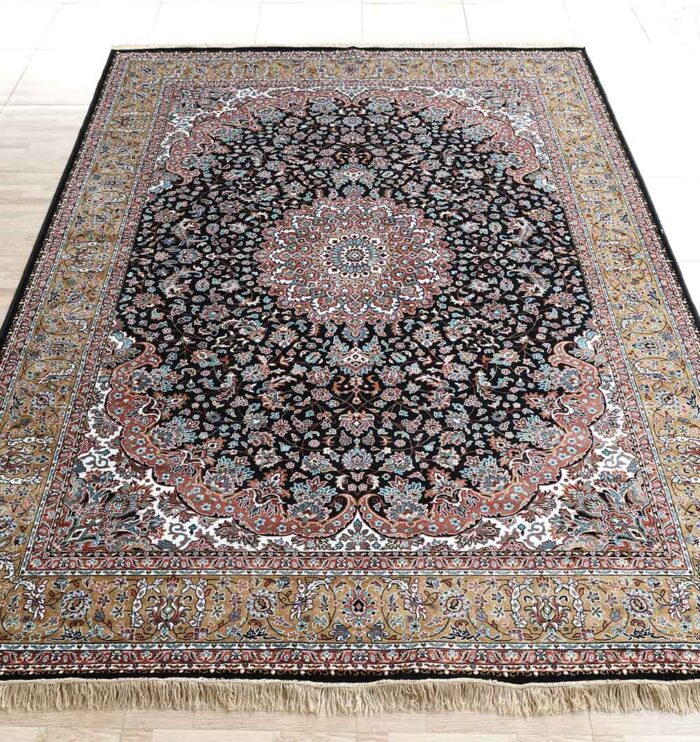 Machine-made rug featuring durable construction, stylish patterns, and easy-care design for modern homes.