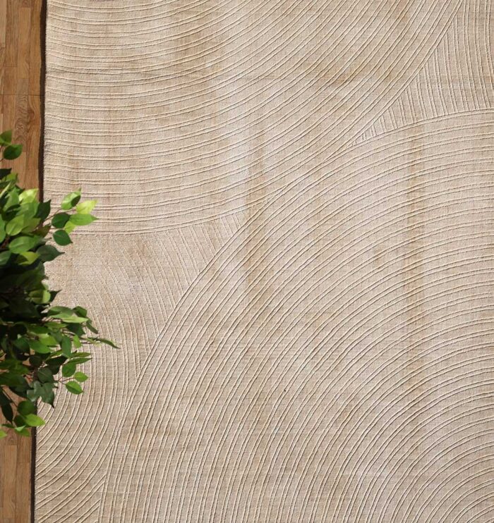 Handmade wool rug hand woven in India for modern homes UAE