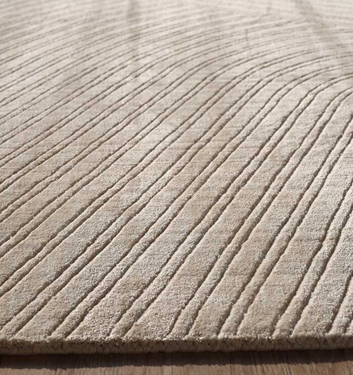 Handmade wool rug hand woven in India for modern homes UAE