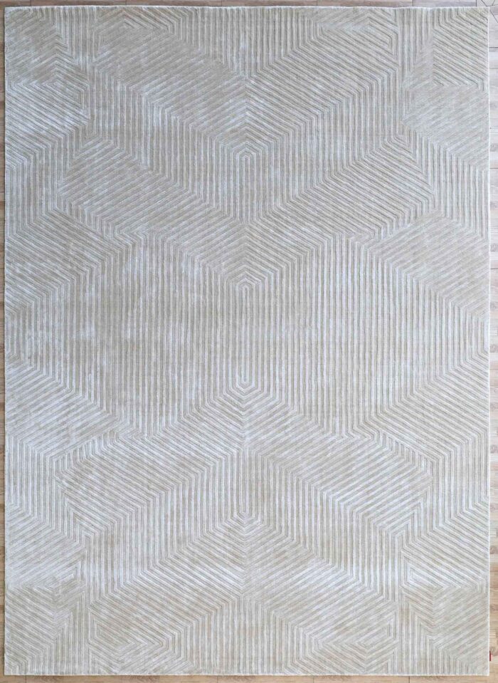 Handmade wool rug hand woven in India for modern homes UAE