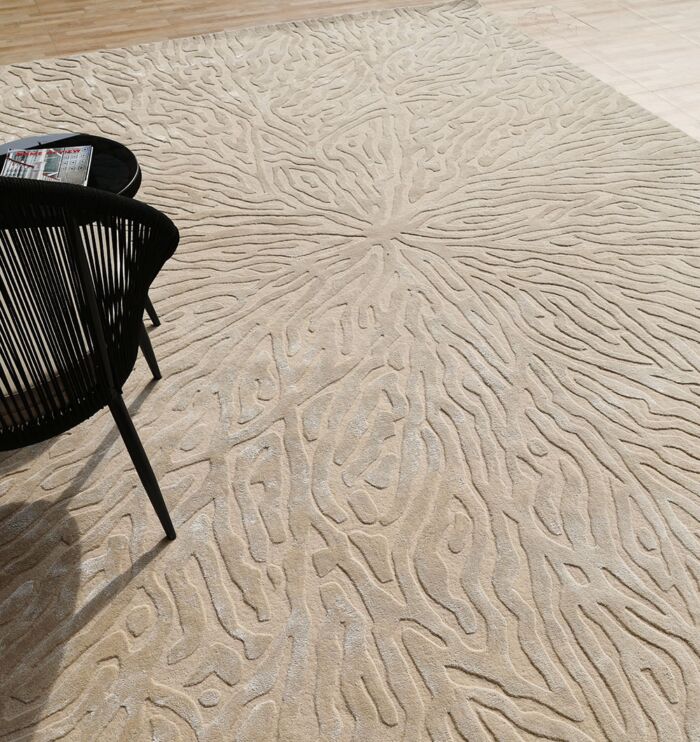 Modern carpet for living room and bedroom, available in Dubai and UAE with a wide collection of rugs and carpets including silk, tufted, and traditional styles.