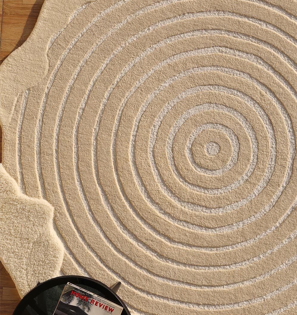 HTWV-138 (2) Natural White Color Handmade Area Rug - HTWV-138 (183x200 cm) - Image 2