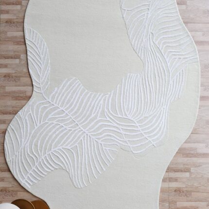 Round jute carpet for living room and bedroom, designed in a modern carpet style to suit home décor in Dubai.