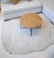 Handmade round tufted rug in Dubai, perfect as a living room carpet or bedroom rug, available in UAE for home décor.