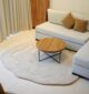 Handmade round tufted rug in Dubai, perfect as a living room carpet or bedroom rug, available in UAE for home décor.