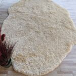 Light Yellow Plush Shaggy Area Rug for Living Room