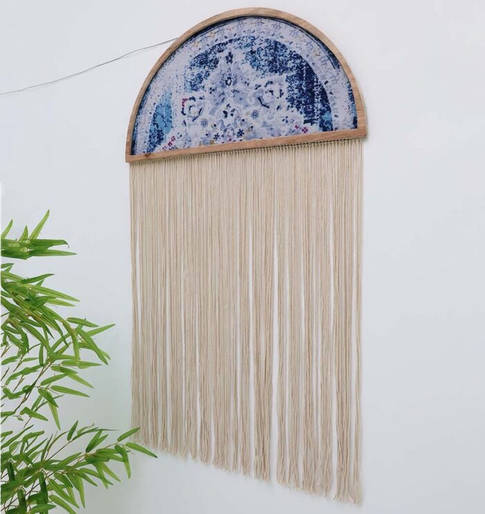 Handcrafted wall hanging planters and fabric wall hangings perfect for outdoor and indoor wall decor